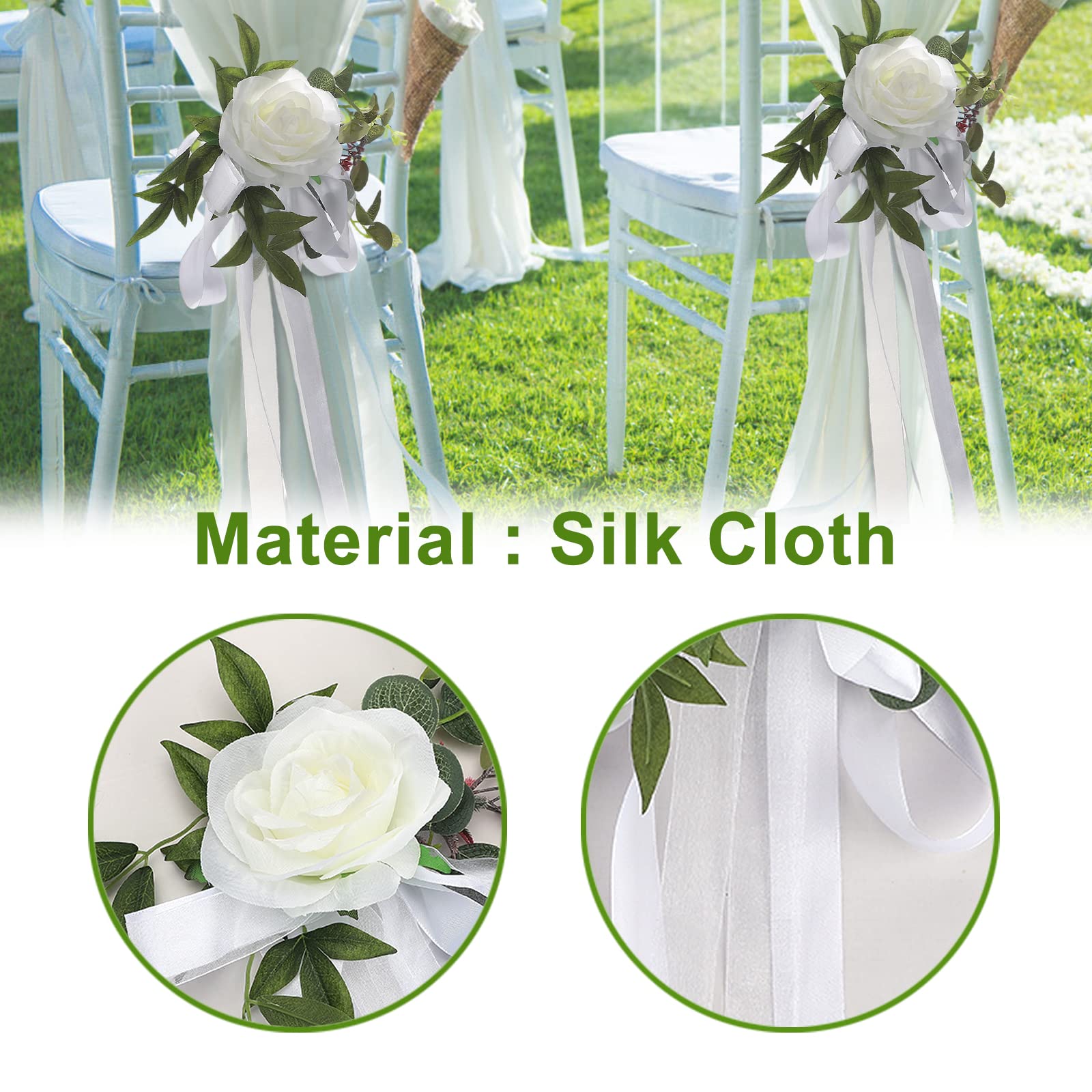 Amazon.co.jp: ウェディングアイルチェアデコレーション 教会椅子